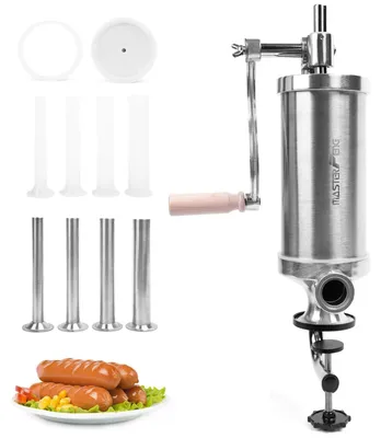 Wurstfüllmaschine 1,1 kg Edelstahl, 8 Trichter, Silikonkolben