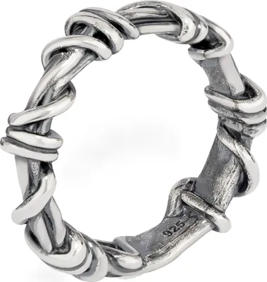 Produktbild von NKlaus 66mm Bandring 925 Silber Herrenring geflochten Kelten Ring Vintage 5,4mm breit 14242