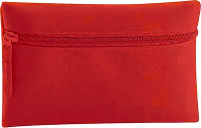 Produktbild von Quadra Classic Federtasche Stiftmappe Federmappe mit Reißverschluss BC3782 (Einheitsgröße) (Rot)