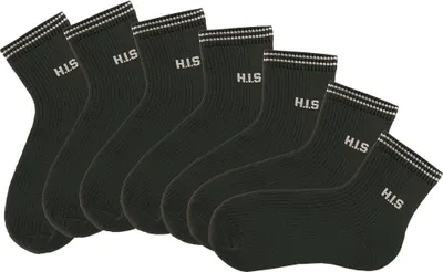 Produktbild von H.I.S. Kurzsocken Damen Vollfrottee Socken mit Rippstruktur 7 -teilig schwarz Größe 39/42