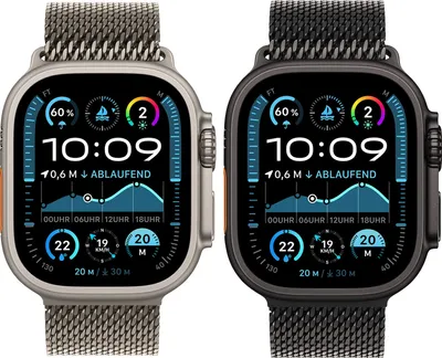 Image de Apple Watch Ultra 2 GPS + Cellular 49mm Natural Titanium Case avec Natural Titanium Milanese Band