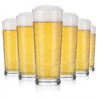 Produktbild von 6x Thurn & Taxis Bier Glas Becher 0,5l Biergläser Bierbecher Logo vertikal