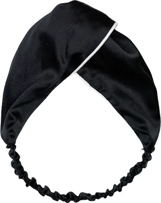Immagine prodotto di INF Fascia per capelli a tesa larga in 100% seta Nero