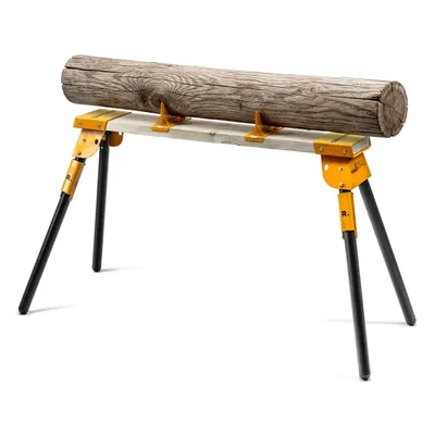 Produktbild von CRAFTMAKER Cut Maker W40 Sägebock & Werkbank | Inklusive Holzbohle | Stabil, Faltbar, 150kg Tragkraft | Multifunktionaler Schneidebock Stahl