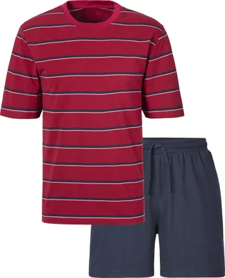 Produktbild von H.I.S. Pyjama 2 -teilig rot-navy Größe 48/50