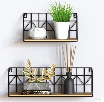 Produktbild von Wandregal, moderne Dekoration, Bücherregal, Holz, Wanddeko