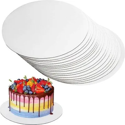 Immagine prodotto di Tavolette rotonde per torte - Tavoletta bianca per torte - 20 pezzi - 30 cm