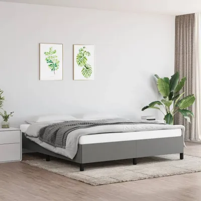 Produktbild von The Living Store Bettgestell Dunkelgrau 160x200 cm Stoff