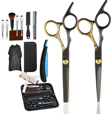 Produktbild von Famanu Haarschneider-Set 14-teilig 16 cm - Extra scharfe Scheren