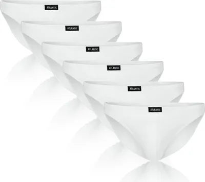 Immagine prodotto di Slip in cotone bianco, modello Atlantic, con taglio basso