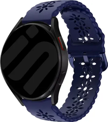 Produktbild von Strap-it Samsung Galaxy Watch 6 - 40mm Gemustertes Silikon Armband (Dunkelblau)