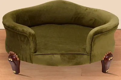 Produktbild von Casa Padrino Barock Hundebett Royal Grün / Braun / Gold - Barock Hundemöbel - Barock Tiermöbel - Tiermöbel im Barockstil
