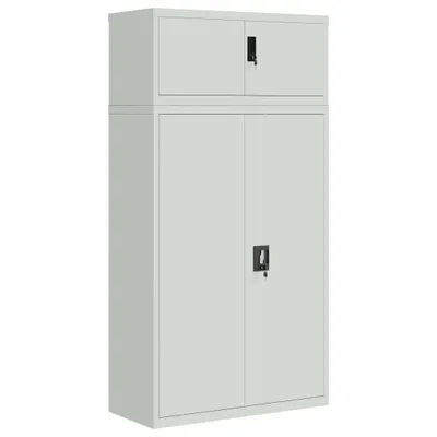 Produktbild von Aktenschrank Hellgrau 90x40x180 cm Stahl