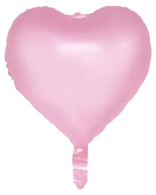Productafbeelding van Folieballon, hartvorm, pastelroze, 45 cm