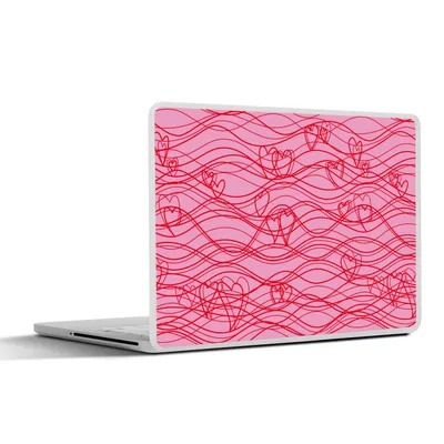 Produktbild von MuchoWow® Laptop Aufkleber Sticker Cover Valentinstag - Gestaltung - Liebe 25x18 cm - Laptop-Deko