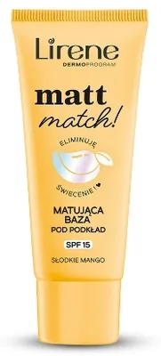 Obrázek produktu pro Makeup Base Lirene Matt Match! s SPF 15 - Matující podkladová báze pro dokonalý vzhled pleti, 30 ml