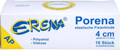 Produktbild von ERENA Porena elastische Fixierbinde 4 cm x 4 m zur Fixierung von Wundauflagen, 10 St. Binde