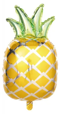 Produktbild von Ananas Folienballon metallic 69 x 44 cm für Partys - Einheitsgröße