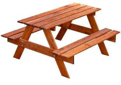 Produktbild von ITA Kindersitzgarnitur aus Holz Braun - Kinder Picknicktisch mit 2 Bänken - Kinder Sitzgruppe für Indoor & Outdoor - Qualität direkt vom Hersteller -  EU