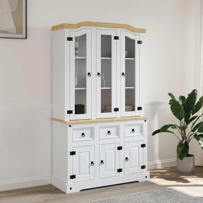 Produktbild von vidaXL Highboard Corona 112x43x196 cm Massivholz Mexikanische Kiefer