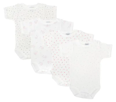 Produktbild von BABIDU | 4er-Pack Babybody Kurzarm mit Schulteröffnung – 100% Baumwolle, weich &