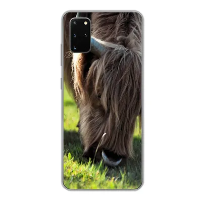 Produktbild von MuchoWow® Handyhülle Schutzhülle Hülle für Samsung Galaxy S20 Plus Schottischer Highlander - Hörner - Sonne Silikon Softcase Handy Hülle - Hartschale