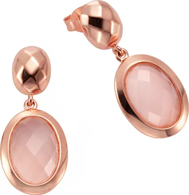 Produktbild von Jamelli Ohrstecker 925/- Sterling Silber 2,65 rosa Chalcedon rosa 286220001-1