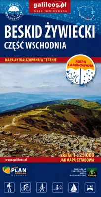Productafbeelding van Żywiec-Beskiden, oostelijk deel. Gelamineerde toeristenkaart. Editie 2025. Galileos