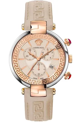 Obrázek produktu pro Versace VE2M00321 Revive Chrono rose gold silver beige leather dámské hodinky NEW