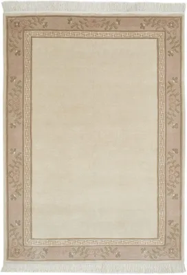 Handgeknüpfter Wollteppich Gala 70 x 140 cm creme