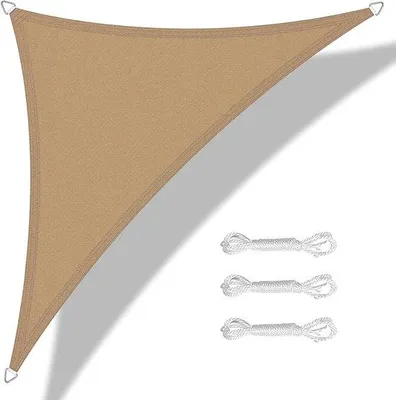 Image de Voile d'ombrage triangulaire de 36 m, imperméable, couleur sable