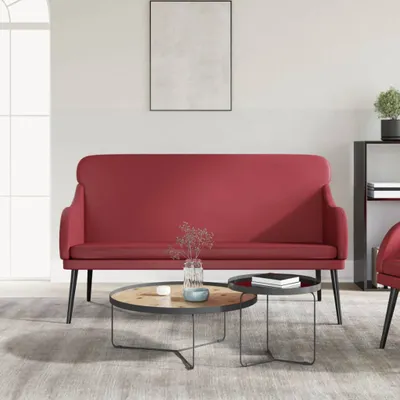 Produktbild von The Living Store Sitzbank Weinrot 110x76x80 cm Kunstleder