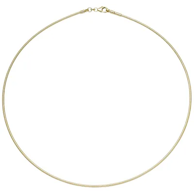 Produktbild von 1,5mm Halsreif Reif Kette Collier 333 Gold Gelbgold Omegakette 45cm Damen