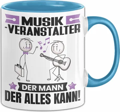 Produktbild von Musikveranstalter Tasse Geschenk für Musikveranstalter Der Mann Der Alles Kann Geschenkidee zum Geburtstag (Blau)