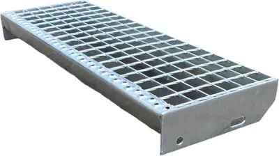 Produktbild von Metallstufe 800x240 mm Gitterroststufen Metall Stufe Treppenstufen verzinkt 34x38mm