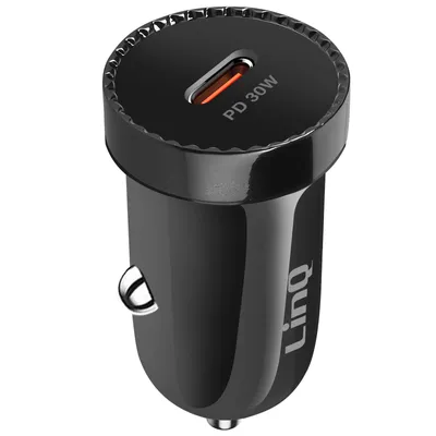 Immagine prodotto di Caricabatterie USB-C 30W Power Delivery per accendisigari, LinQ Black