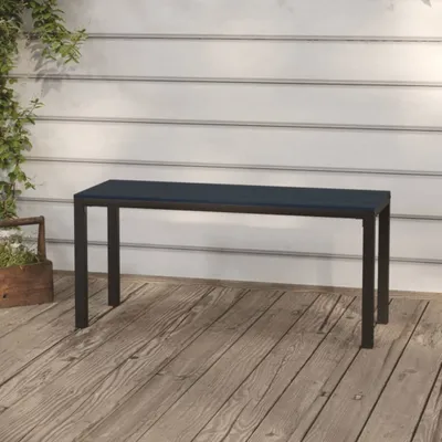 Produktbild von vidaXL Gartenbank 110 cm Stahl und WPC Schwarz