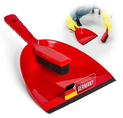 Produktbild von Novaliv Kehrgarnitur Gummi I rot I Gummiborsten