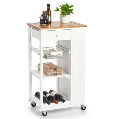 Obrázek produktu pro Kuchyňský vozík na kolečkách s bambusovou pravovní plochou, 50 x 37 x 86,5 cm, ZELLER