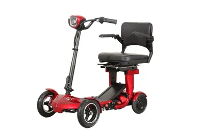 Produktbild von Elektro Seniorenmobil Klapp Quad 400 Watt 3 Gänge max. 15 km/h, klappbar/faltbar rot, Li Ion Akku - Aktiv Mobil