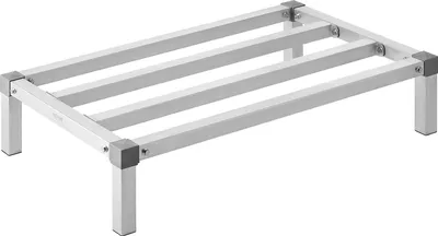 Immagine prodotto di Scaffale di stoccaggio in alluminio VEVOR, scaffale commerciale a pavimento da 36 x 20 pollici, 8 pollici sopra il pavimento, capacità di carico di 1000 libbre, scaffale di stoccaggio in alluminio interamente saldato,