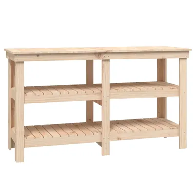 Produktbild von vidaXL Werkbank 142,5x50x80 cm Massivholz Kiefer