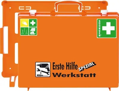 Produktbild von Erste Hilfe Koffer Beruf SPEZIAL Werkstatt B400xH300xT150ca.mm orange SÖHNGEN