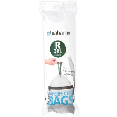 Produktbild von Brabantia 115622, 36 l, Weiß, Hart-Polyethylen (HDPE), 620 mm, 694 mm, 10 Stück(e)