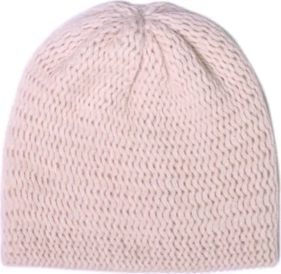 Produktbild von TUMELO 100% Kaschmir Mütze Damen & Herren, edle Cashmere Beanie Strickmütze, Uni, warme Wintermütze - Beige