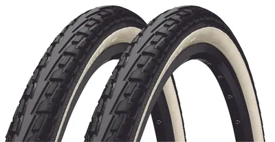Produktbild von 2x Continental Ride Tour 47-559 schwarz/weiss 26x1.75 Reifen Fahrradreifen