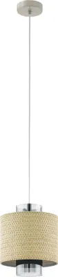 Produktbild von MEDIOUNA Hängeleuchte Hängelampe Pendellampe Pendelleuchte - H110 x Ø23 cm - beige - 1X40W exkl. - IP20