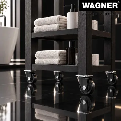 Produktbild von WAGNER Design 3C - Bockrolle soft - Durchmesser Ø 75 mm, schwarz, Anschraubplatte, Tragkraft 75 kg - 01247701