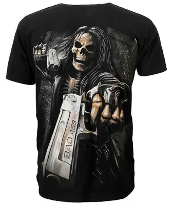 Produktbild von Hitman Skeleton Two Badass Guns T-Shirt Schwarz - L