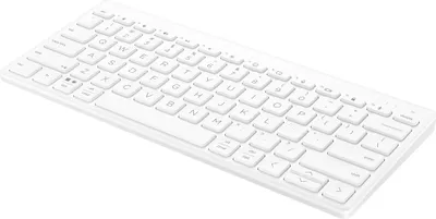 Produktbild von HP 350 Kompakte Bluetooth-Tastatur für mehrere Geräte, Kabellos, Bluetooth, Mechanischer Switch, Weiß